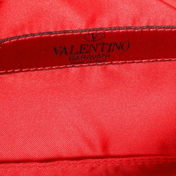 Valentino Red Satin Bow Clutch - Picture 8 of 8
